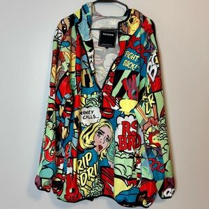 Reason Half-Zip Lichtenstein Comic Graphic Jacket